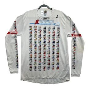 JL Racing Performance Shirt Men Large White U.S. Junior Oar Blades Graphic Tee